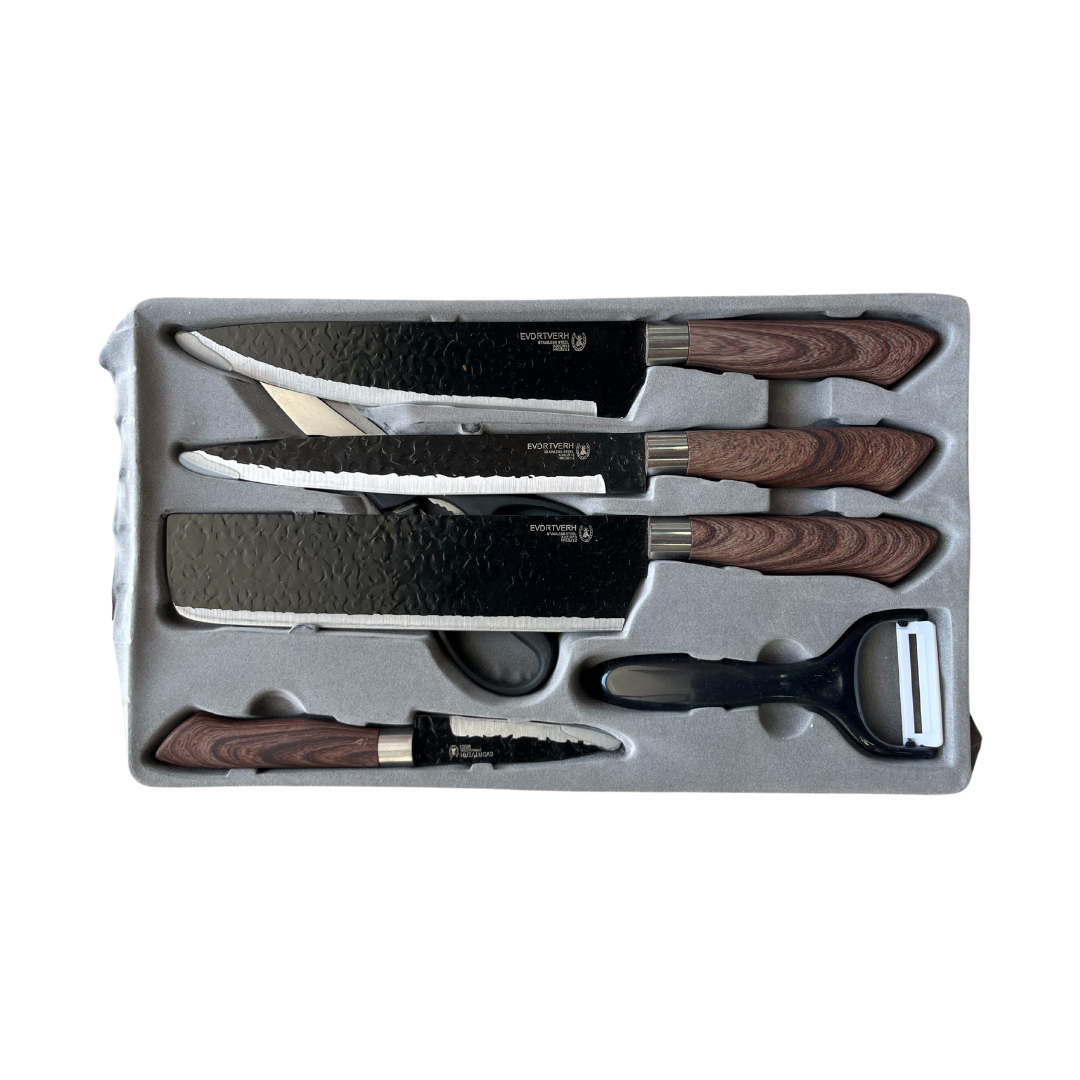 Estuche De Cuchillos Café