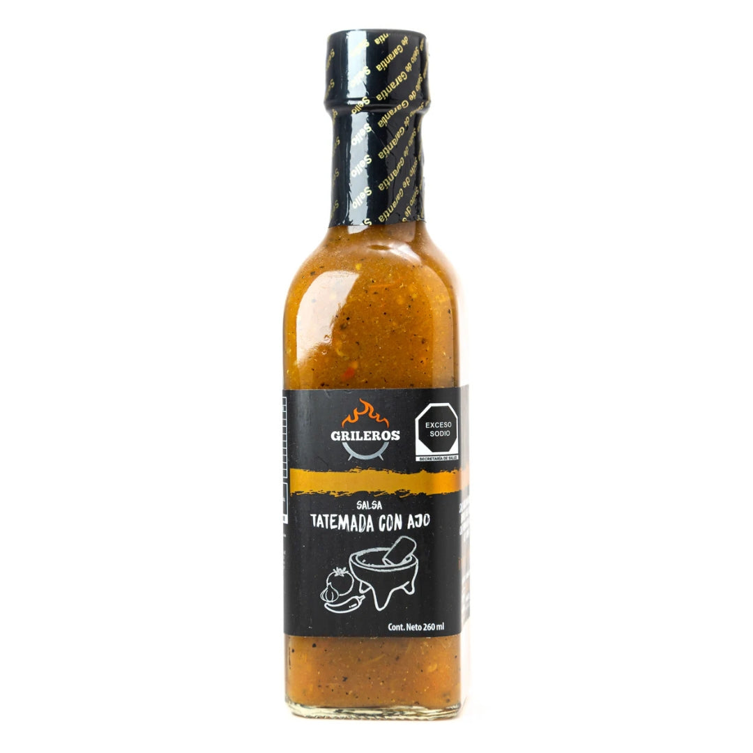 Salsa Tatemada con Ajo de 260 ml.